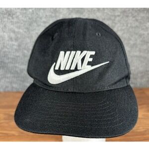 Nike Hat Cap Strapback Youth Size 4-7 Black Adjustable Embroidered Swoosh